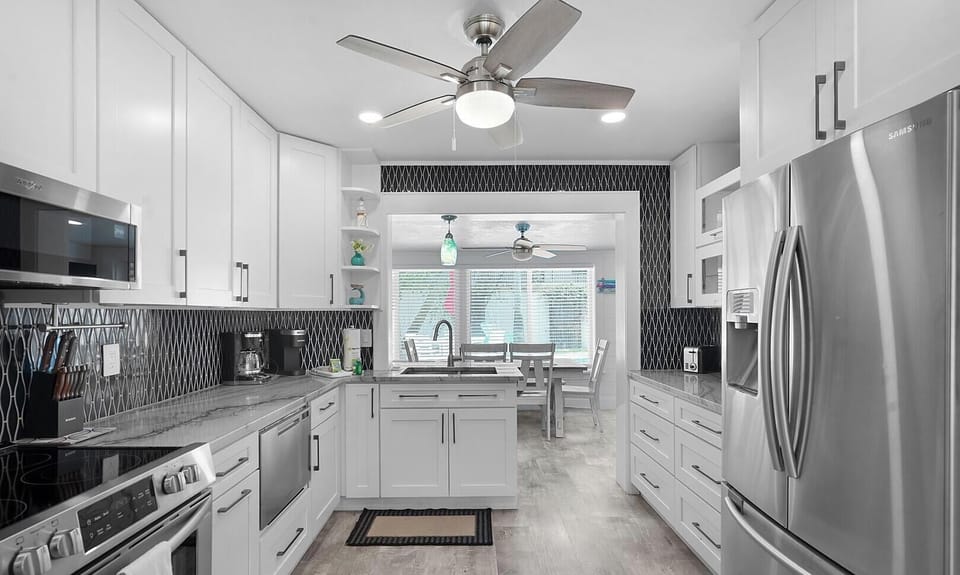 Kitchen looking to dining area