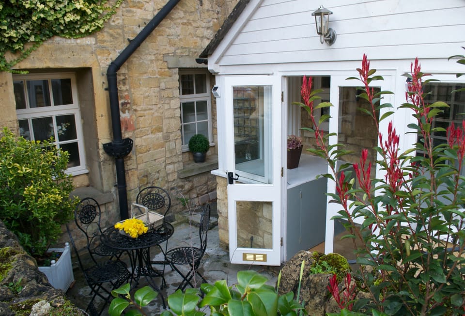 Enjoy a morning coffee in the courtyard at Sherborne House