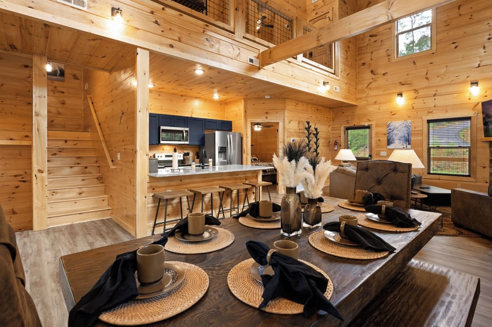 Bright and rustic modern cabin vibes await your arrival!
