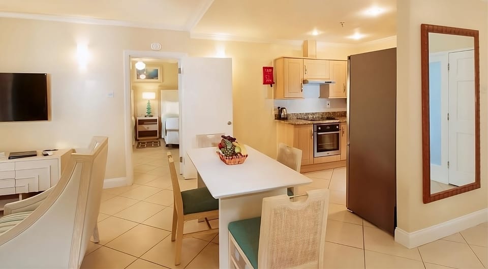 Cook easy meals in the bright kitchenette and dine together.