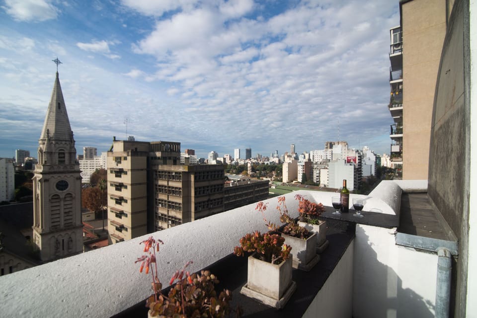 Panoramic views from the main balcony. 