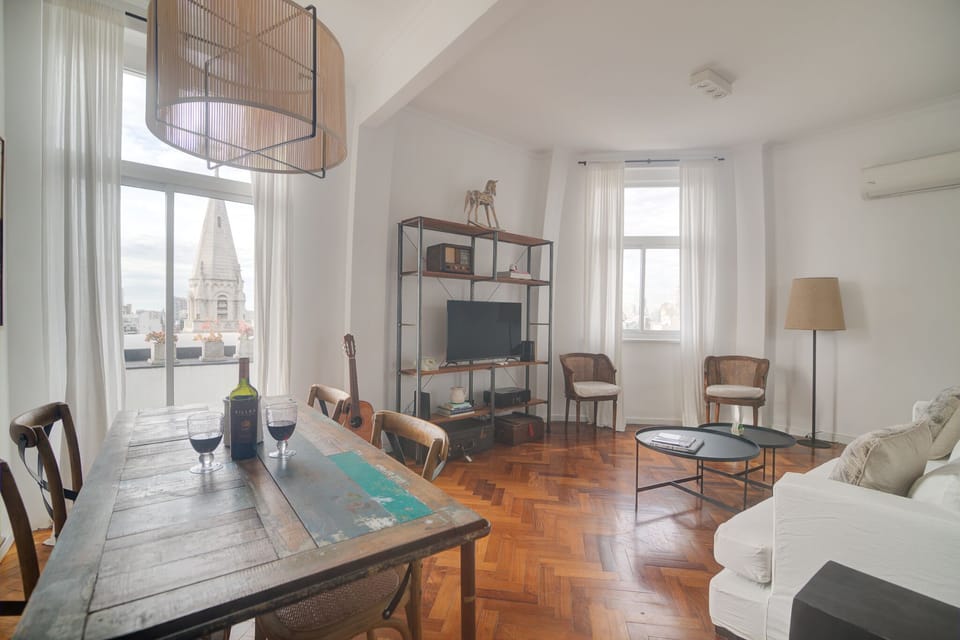 View of the dining/living room areas
