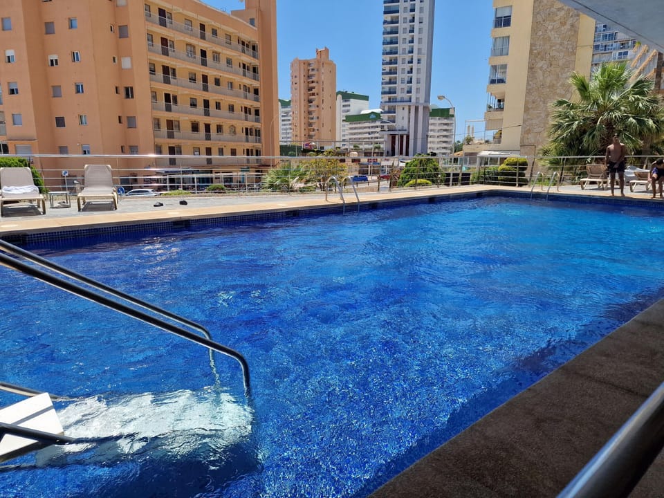 communal swimming pool in the same building.