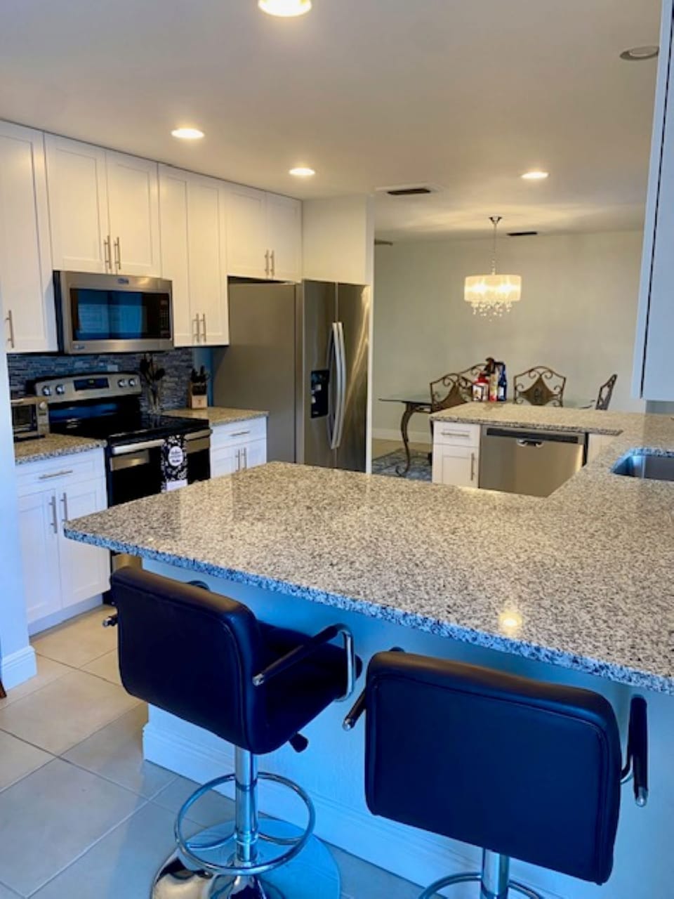 Kitchen with all new appliances and granite