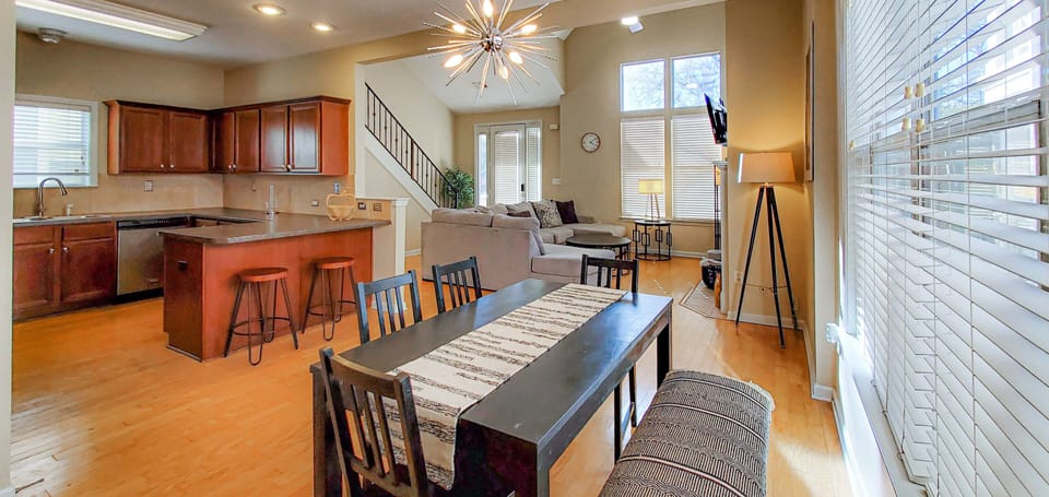 Dining, Kitching and Living room view