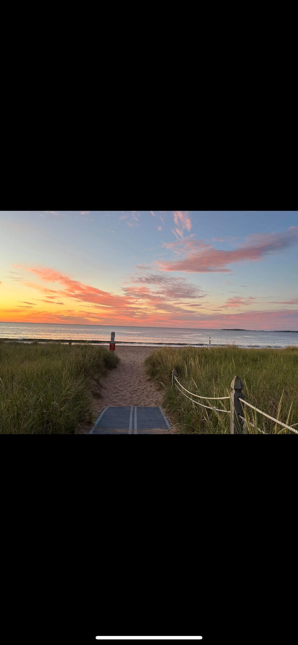 Entry path to Old Orchard Beach.