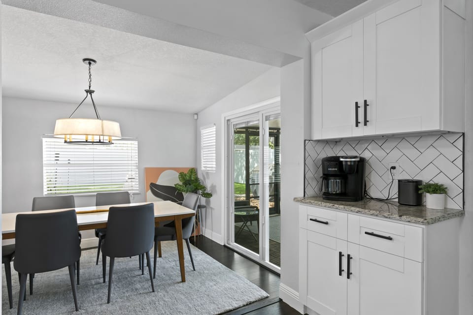 Separate Coffee Bar just off the Sunken Dining Room