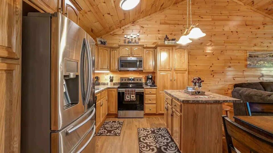  Cook up culinary delights in this stylish, well-equipped kitchen with rustic charm!