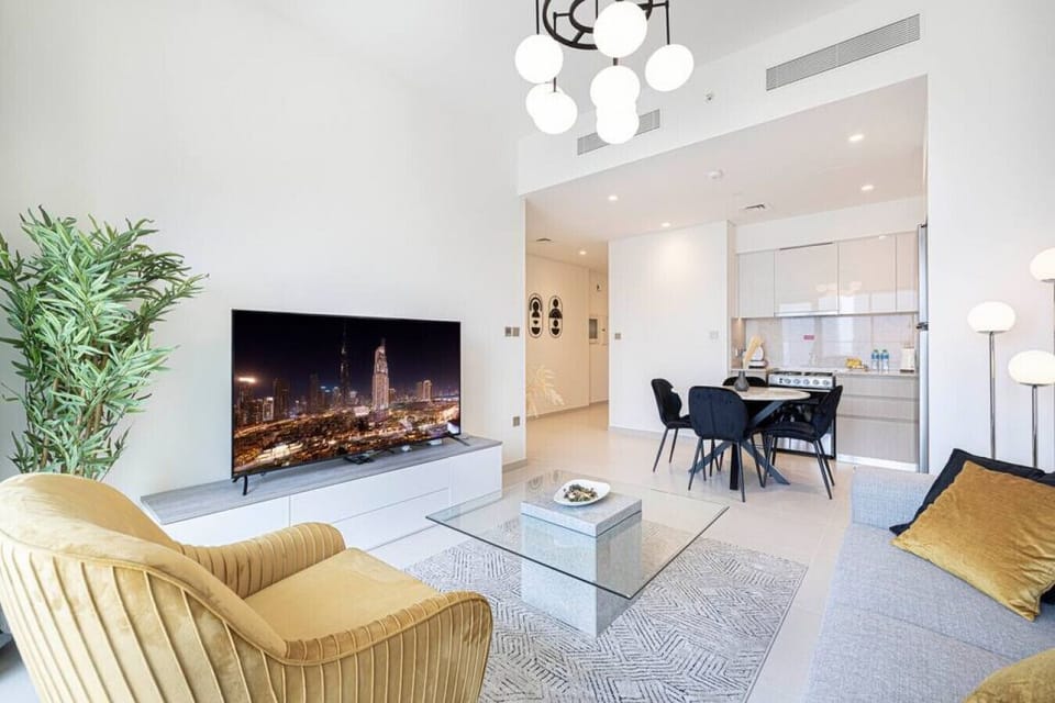 Modern Entertainment Amenities in the Living Area