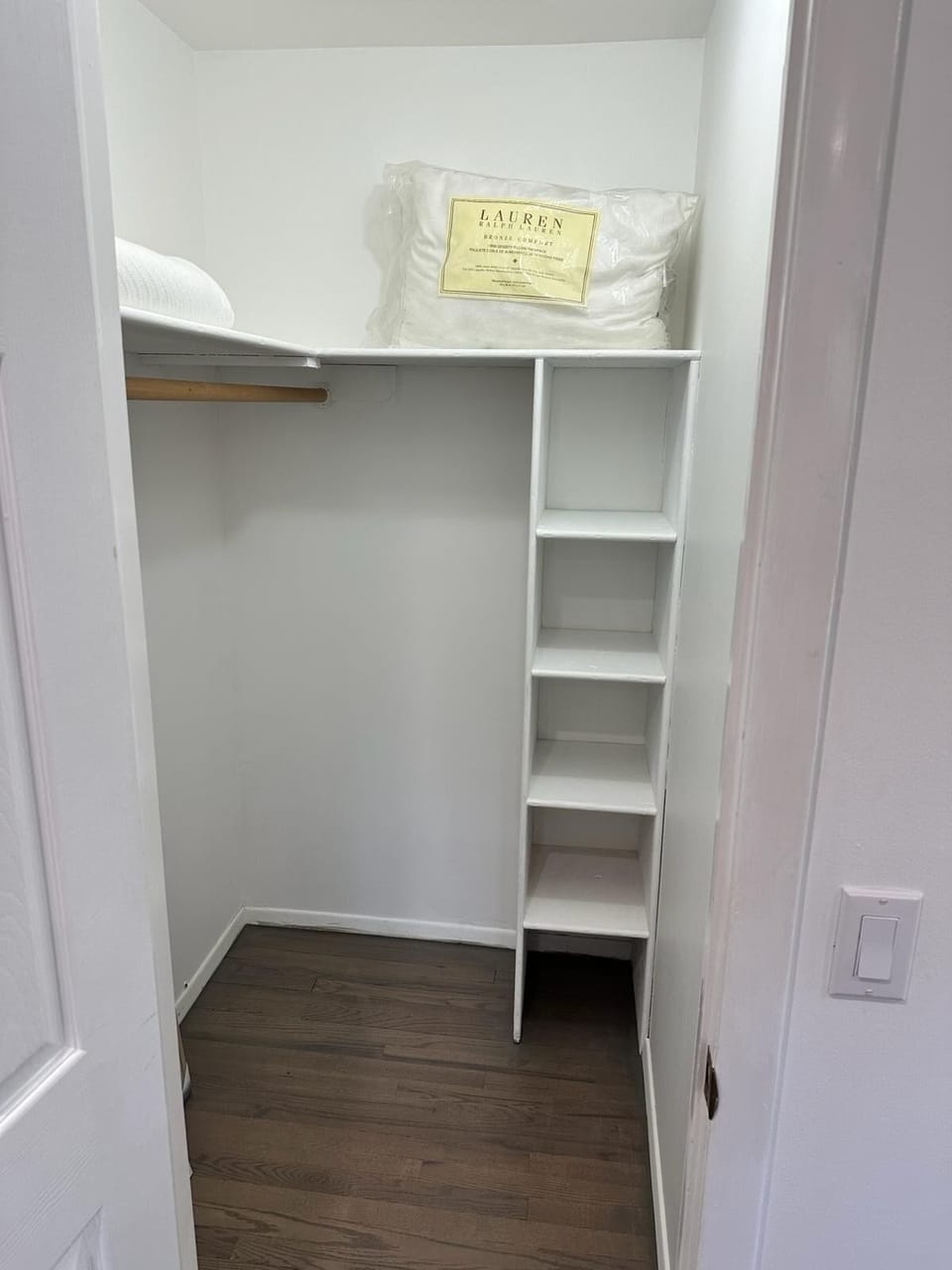 Master bedroom walk in closet