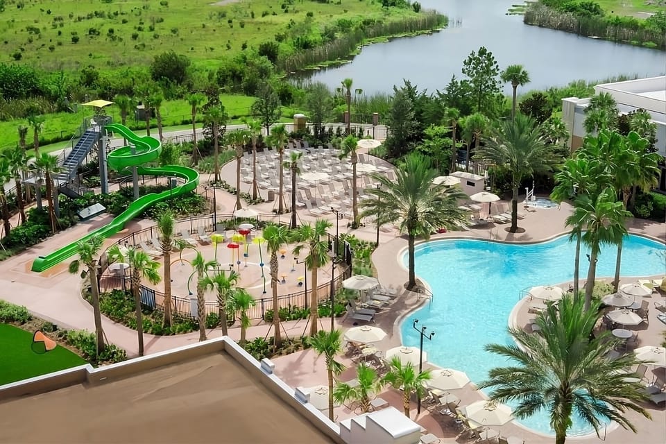 Discover family fun with slides, splash pad, and sun decks.