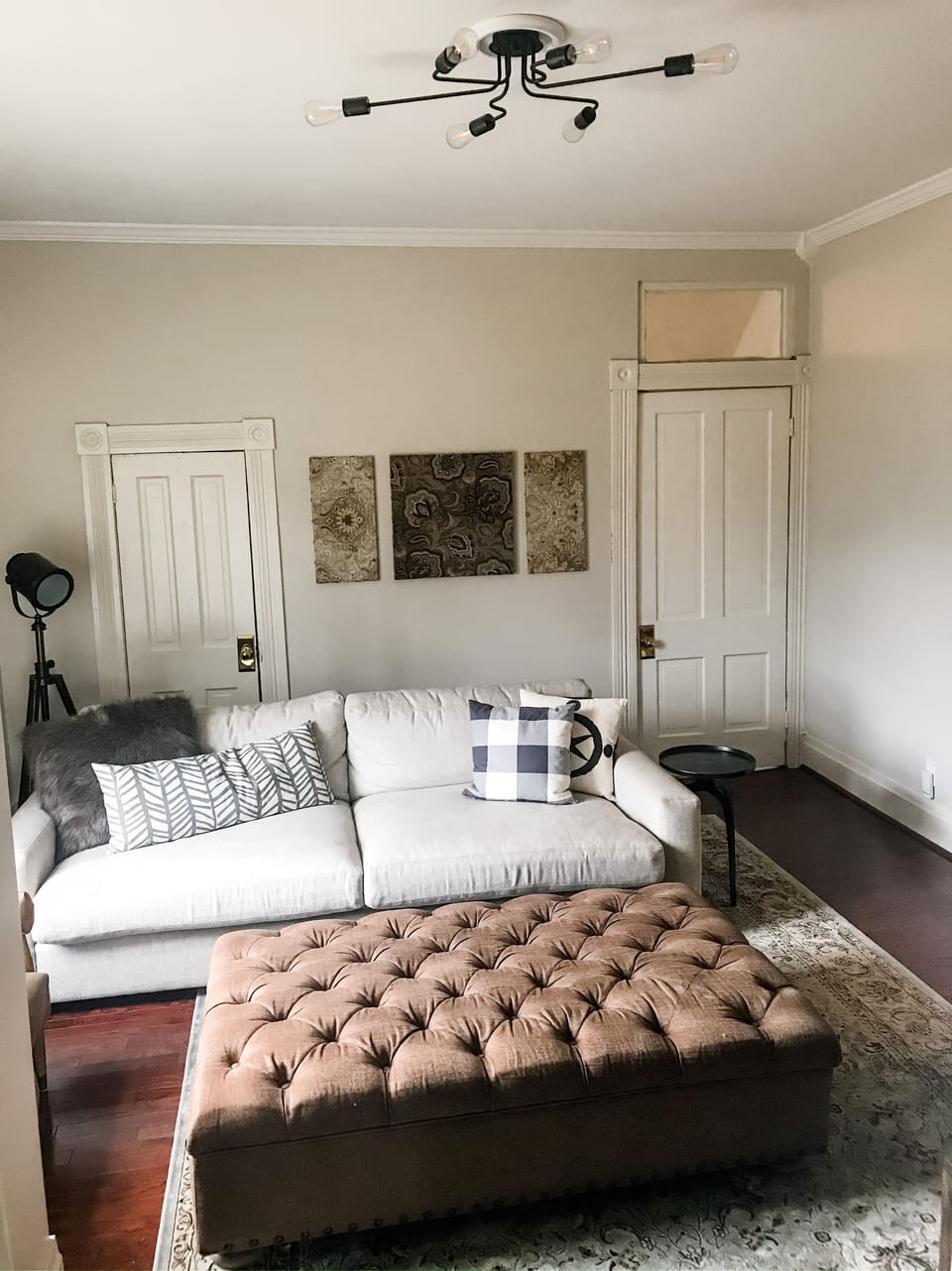 Living room is a cozy spot for reading or gathering