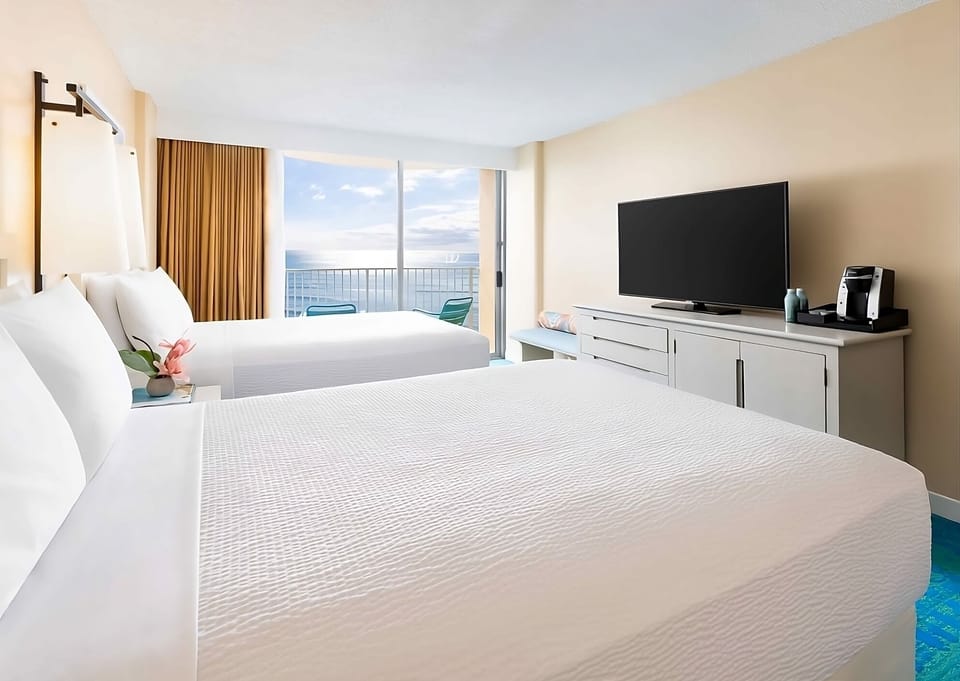 Relax together with spacious sleeping areas and ocean light.