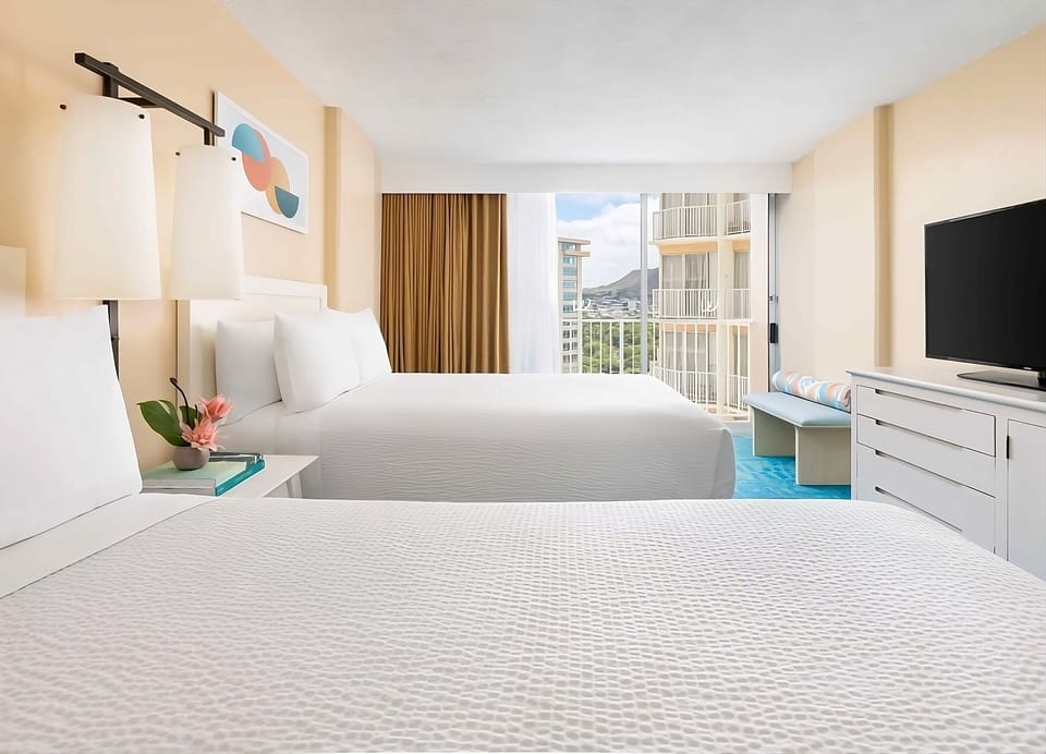 Settle in for a restful night with crisp linens.