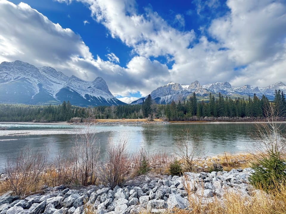 View from the path by the Bow River in South Canmore