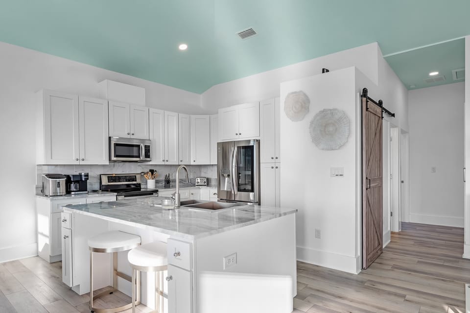 Top level kitchen - both kitchens come fully equipped