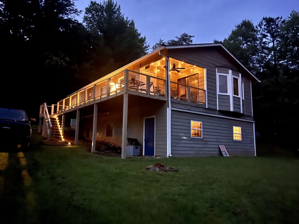 Evening welcoming to the house