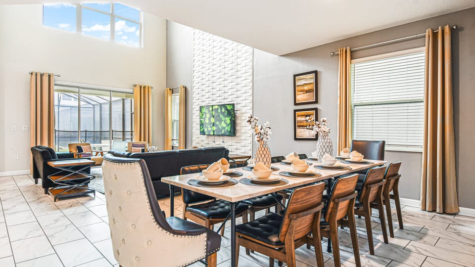 Dine in elegance and comfort in our spacious dining area, offering you the perfect setting for enjoying meals and creating memorable moments during your stay.