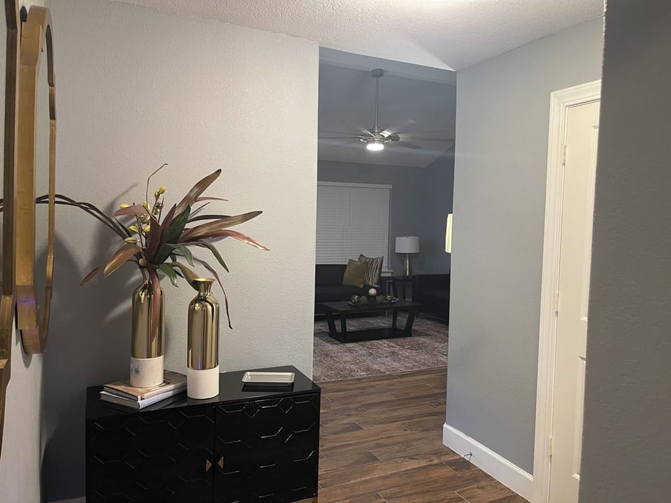 Entryway leading to living room 