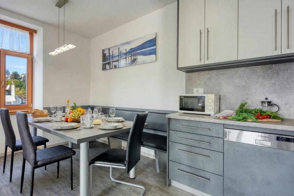 Kitchen and dining area