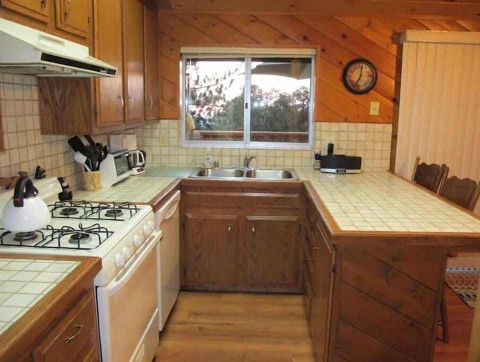 Well-Supplied Kitchen has an amazing view as well 