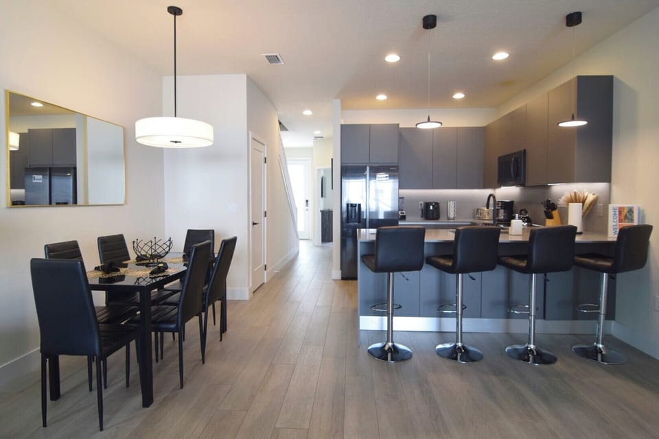Formal dining area next to the kitchen