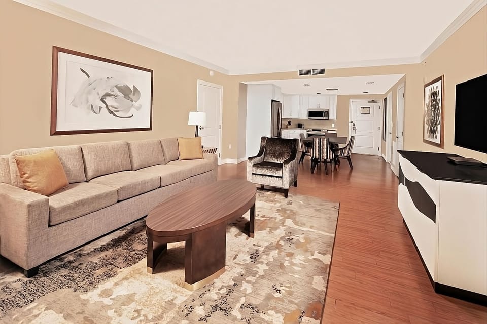 Gather together in the spacious lounge with open-plan comfort.