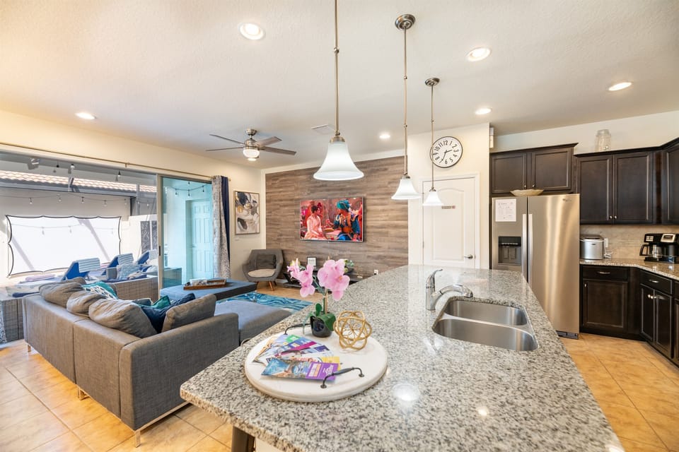 Open Plan Living Area and Kitchen