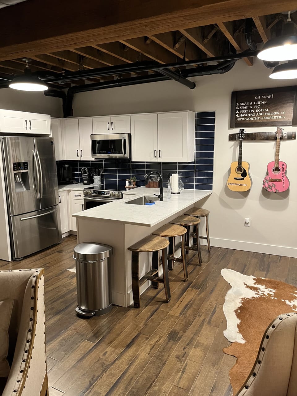 Fully equipped kitchen with Keurig Coffee pot. 