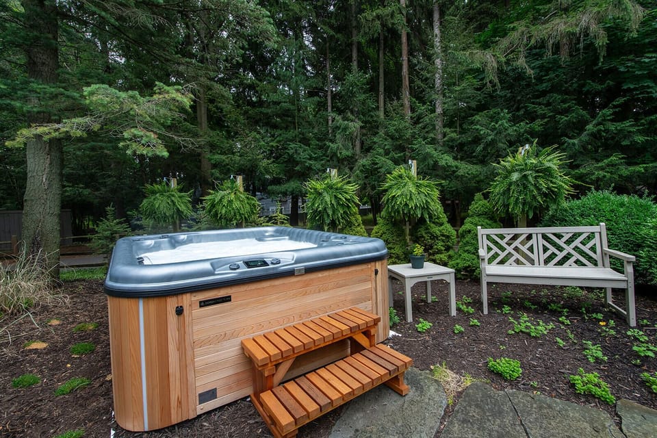 Relax in the hot tub