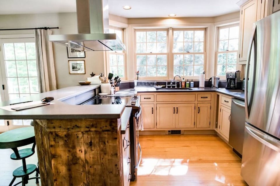 Cool Vermont Barnboard on Kitchen Island