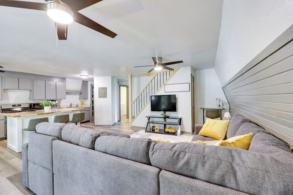 Living Room | Full Sleeper Sofa | Flat-Screen TV | 2-Story Property | 1st Floor