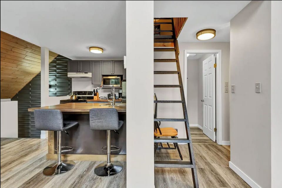 Kitchen/Ladder to Loft 