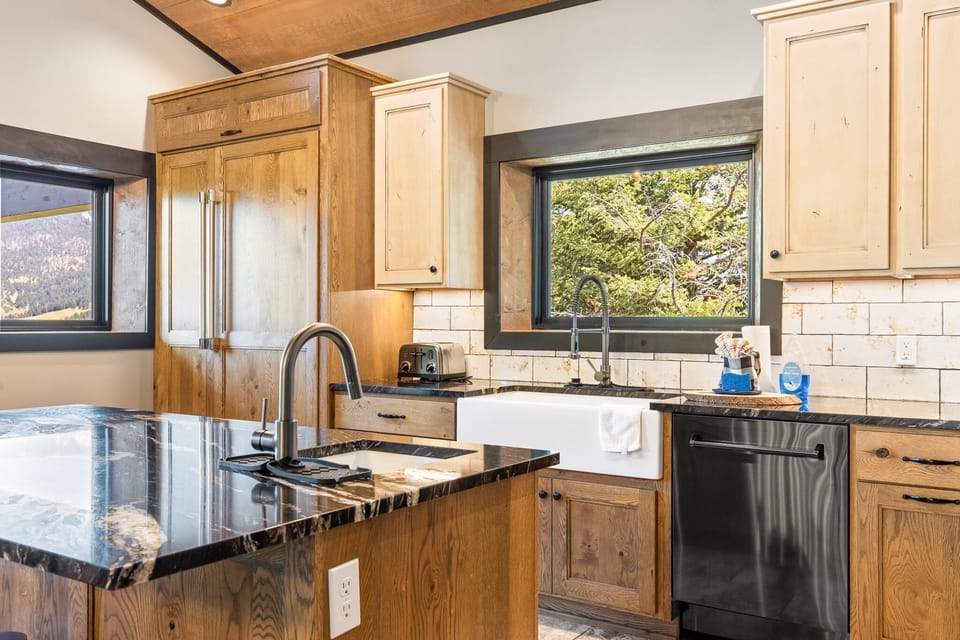 Two sinks in the kitchen make prep and cleanup efficient | Upper Level