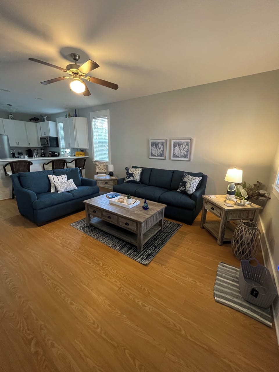 View of living room from front door - seating for five 