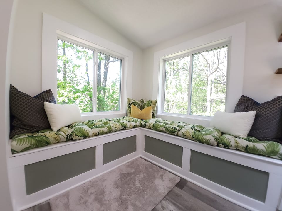 Nook seating (outdoor seating cushions in storage underneath)