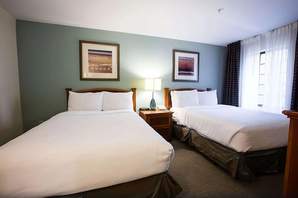 Settle into two plush beds for effortless group comfort.