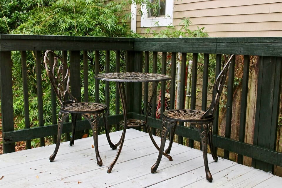 Porch in backyard