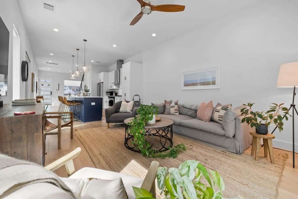 Living room with smart TV