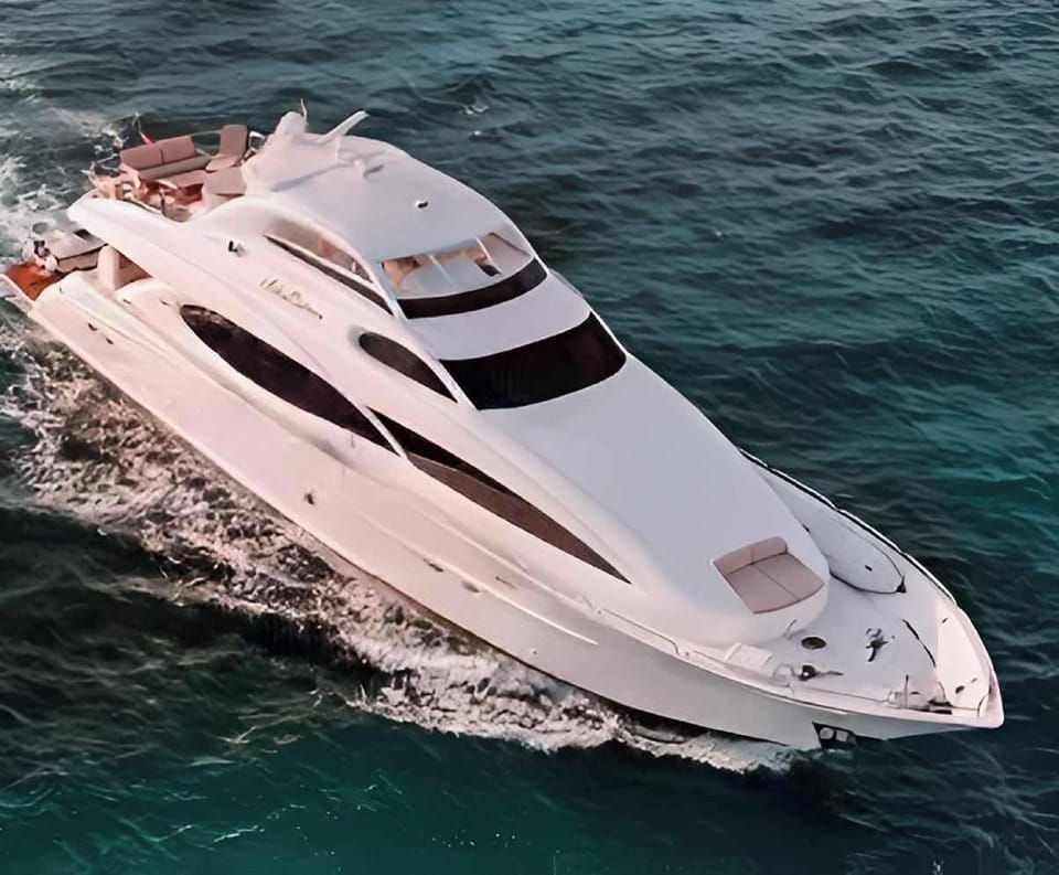 Lady Kristina 112' Lazzara Yacht Charter with full crew, slide, jet ski & toys Available for day / weekend / weekly charter add on. 