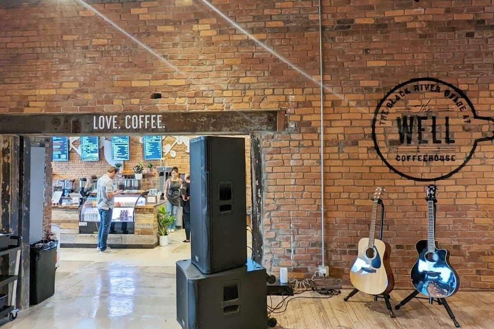 The Well is just on the corner!  Grab you a bite to eat!