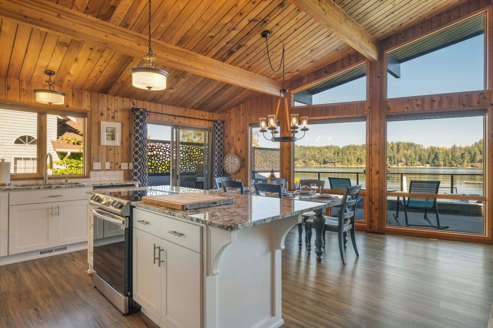 Chefs kitchen with great views