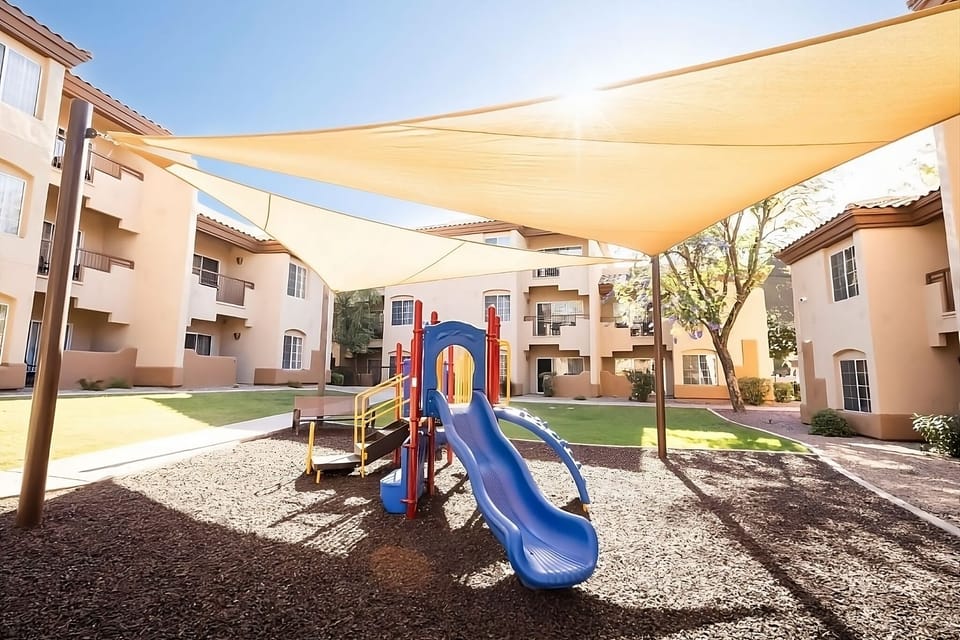 Let little ones play safely under shady, breezy canopies.