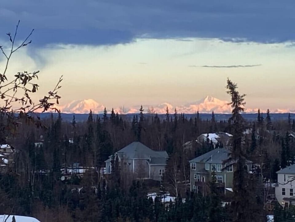 Picture of Denali taken by iPhone outside of apartment