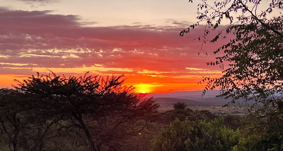 Sunset from dining deck