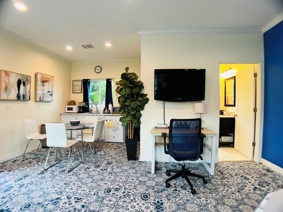 Desk and TV