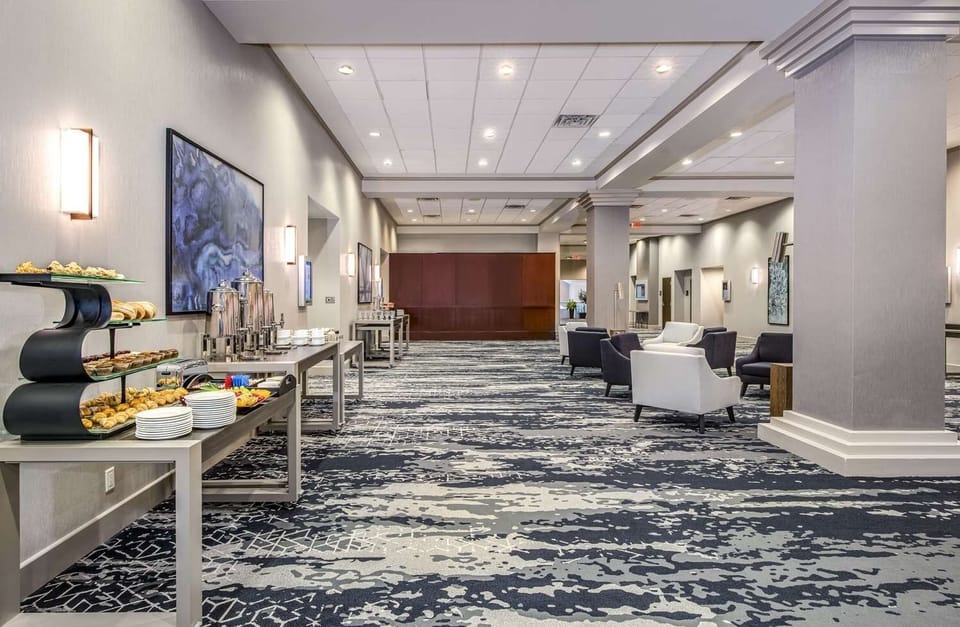 Fuel your morning with convenient refreshments in the open foyer.