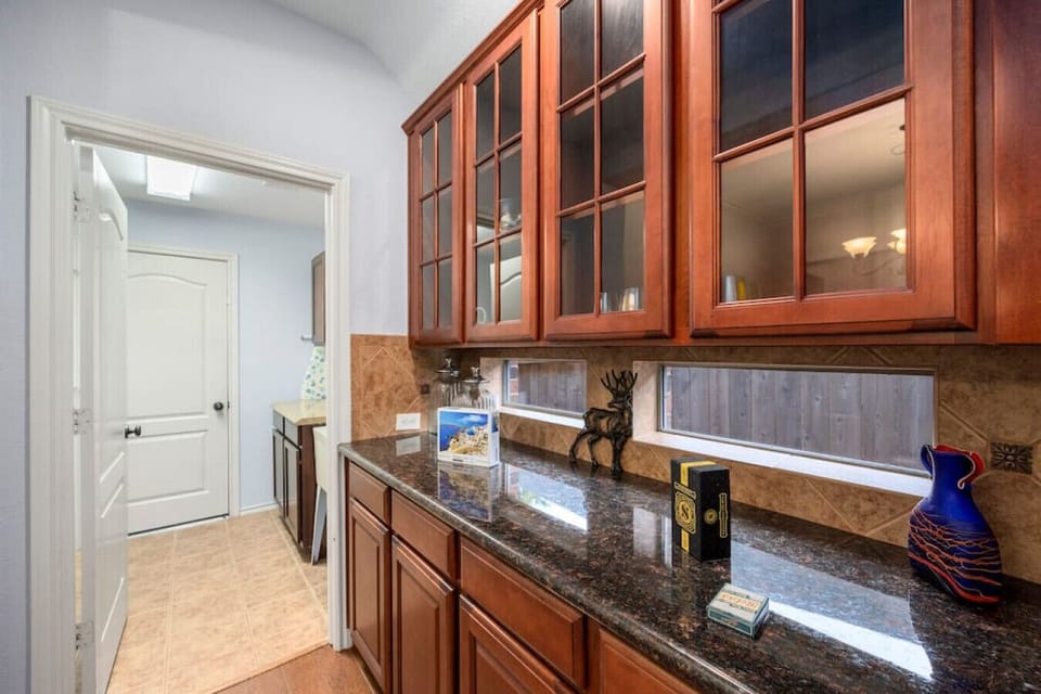 Bright entry-side counter space near the garage — perfect for unloading groceries, setting down keys, or organizing bags.