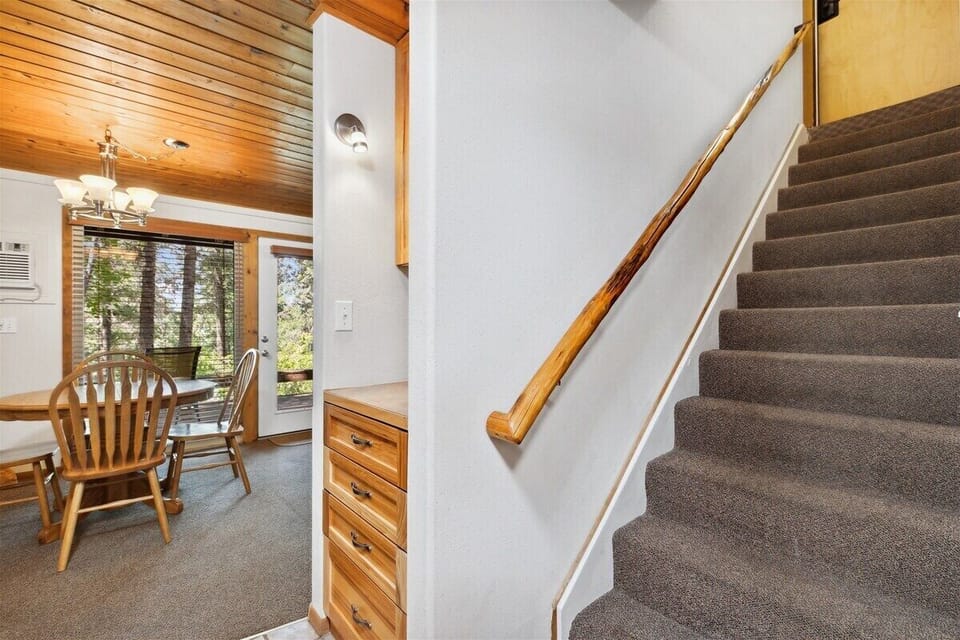Stairs down to unit