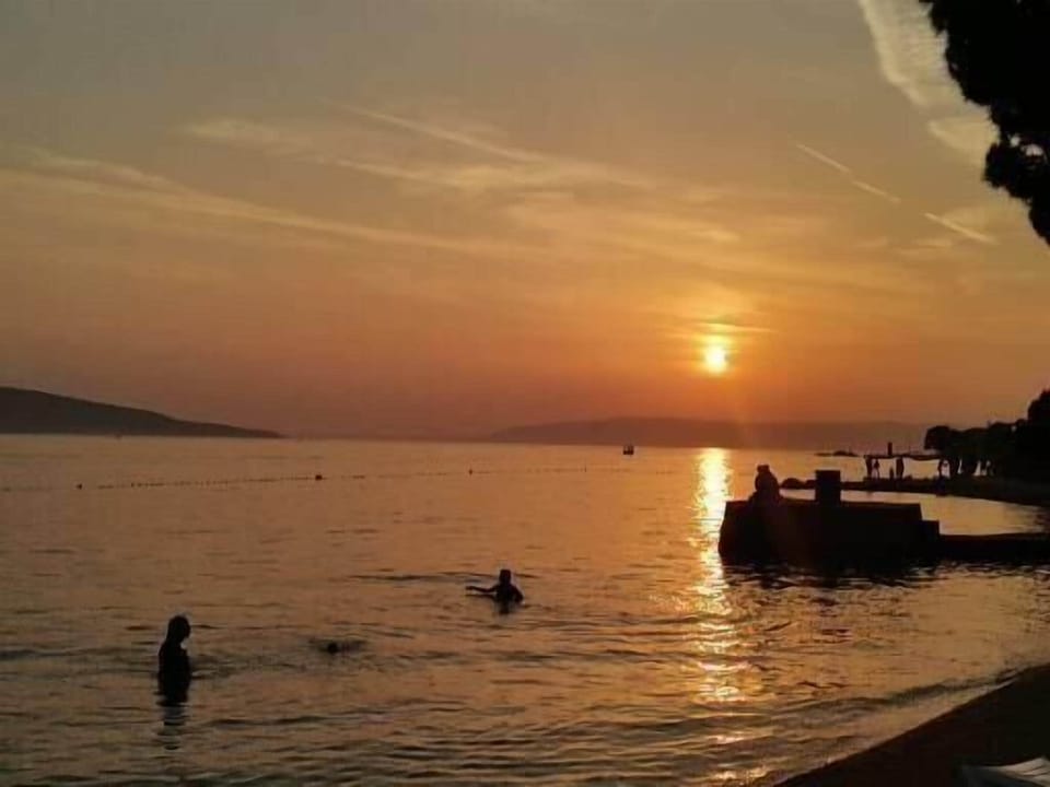 Sunset on the beach.